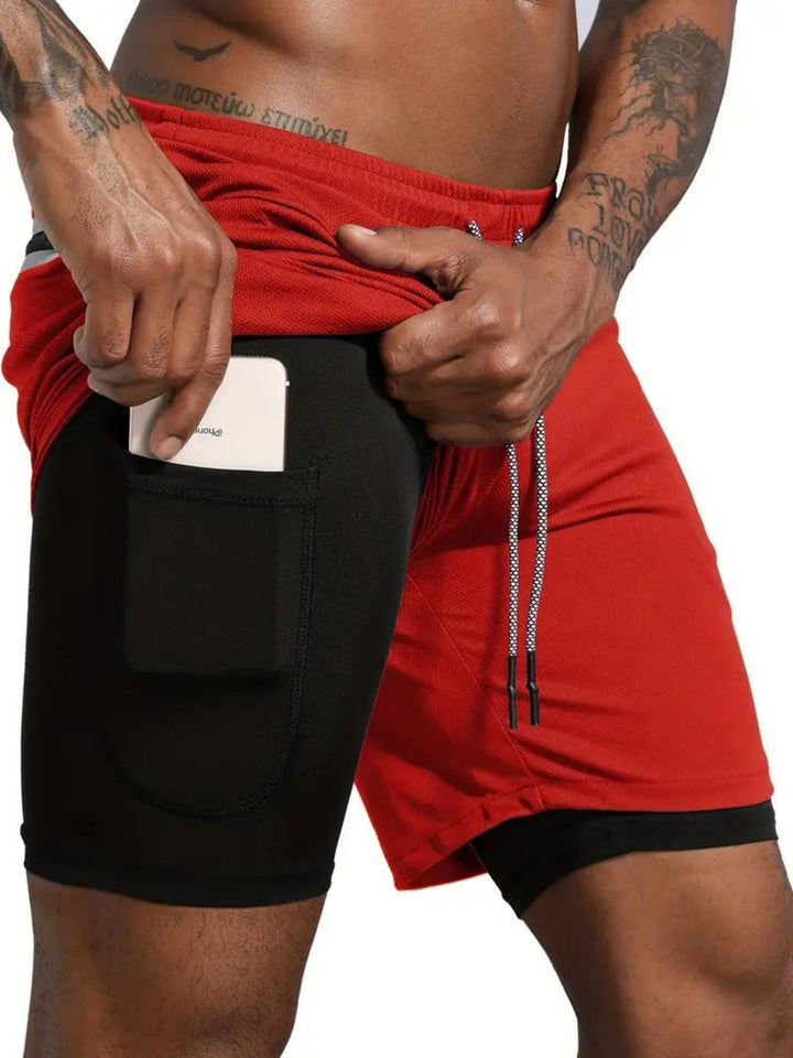 Men's quick-dry sports shorts with breathable fabric, lightweight design, and moisture-wicking technology, ideal for summer workouts and active lifestyles.