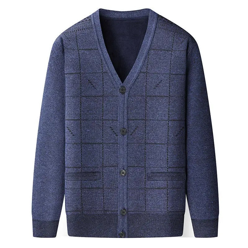  Men's stylish button-up cardigan with tailored fit, premium fabric, and button-up design for versatile autumn wear.