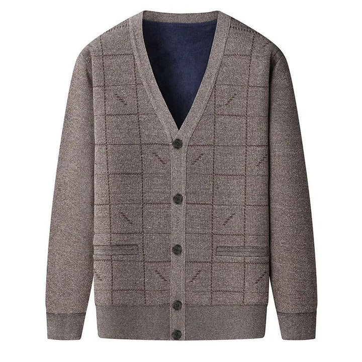  Men's stylish button-up cardigan with tailored fit, premium fabric, and button-up design for versatile autumn wear.