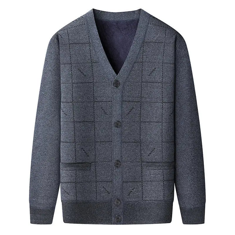  Men's stylish button-up cardigan with tailored fit, premium fabric, and button-up design for versatile autumn wear.