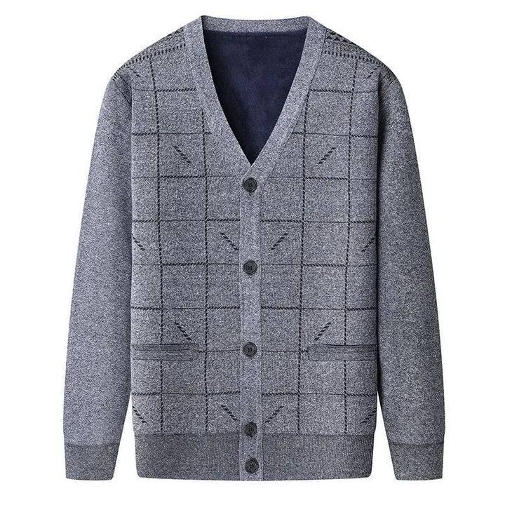  Men's stylish button-up cardigan with tailored fit, premium fabric, and button-up design for versatile autumn wear.