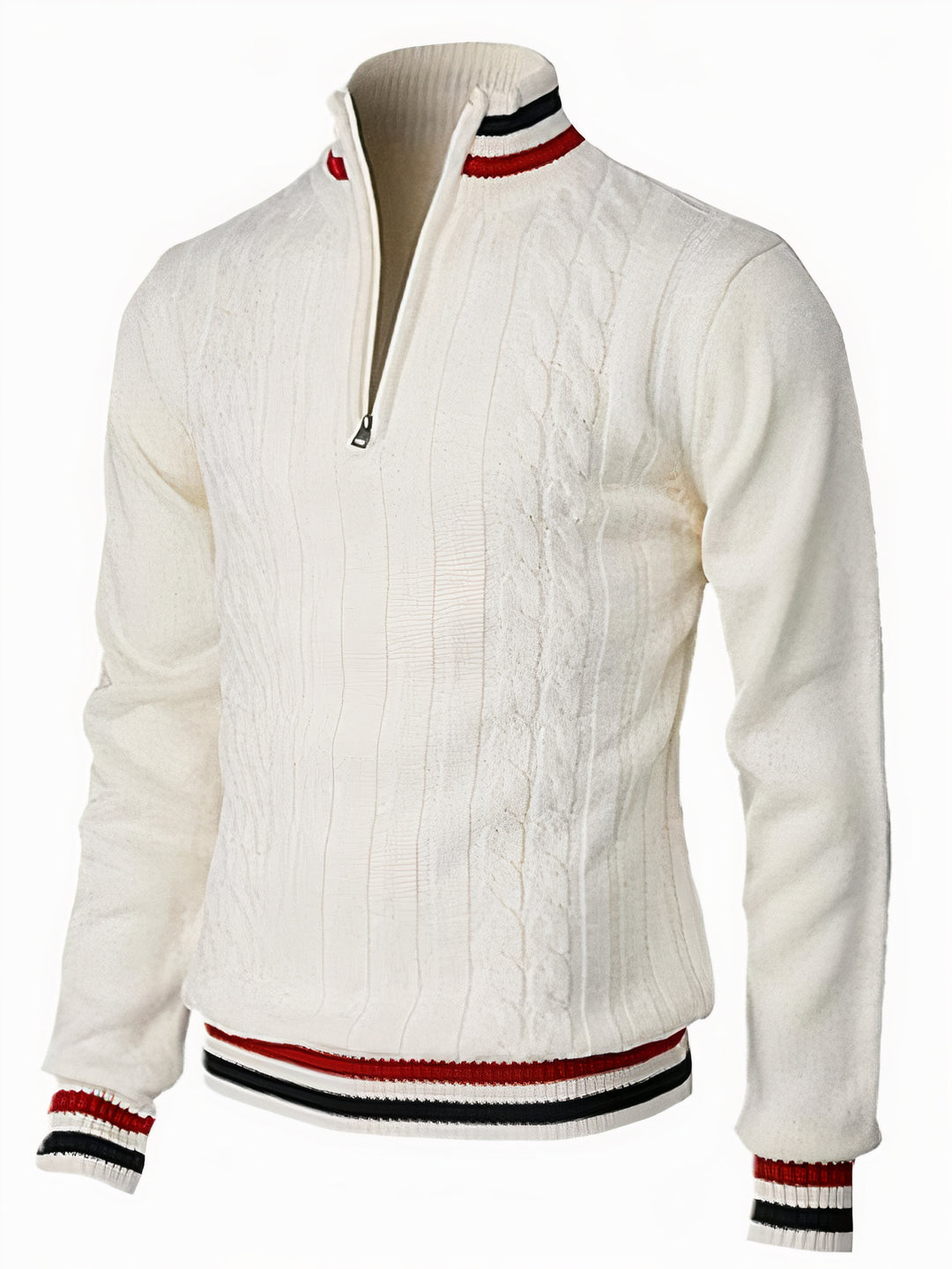 Men's stylish knitted autumn sweater with a soft, breathable fabric and modern slim-fit design.







