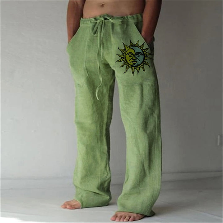 Men's stylish linen beach pants featuring breathable fabric, relaxed fit, and versatile design for summer comfort and style.