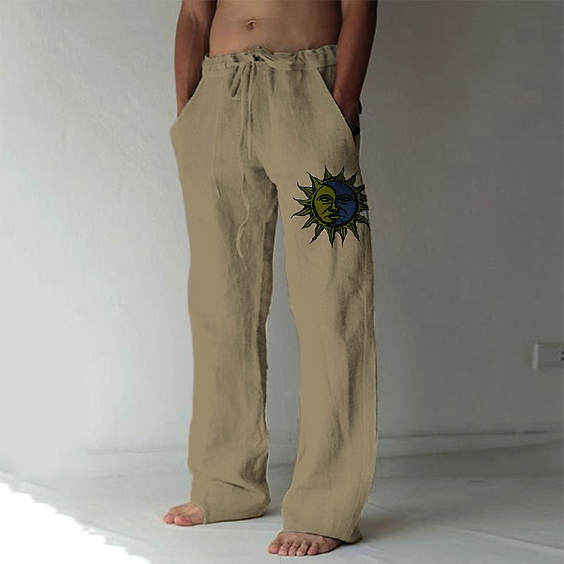 Men's stylish linen beach pants featuring breathable fabric, relaxed fit, and versatile design for summer comfort and style.