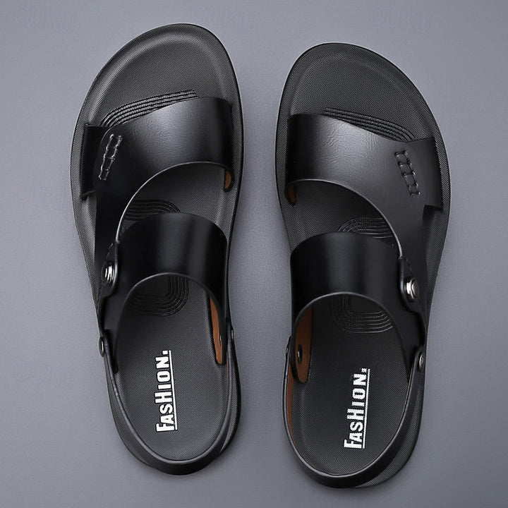 Men's supportive summer sandals with ergonomic arch support, lightweight materials, and a non-slip sole.






