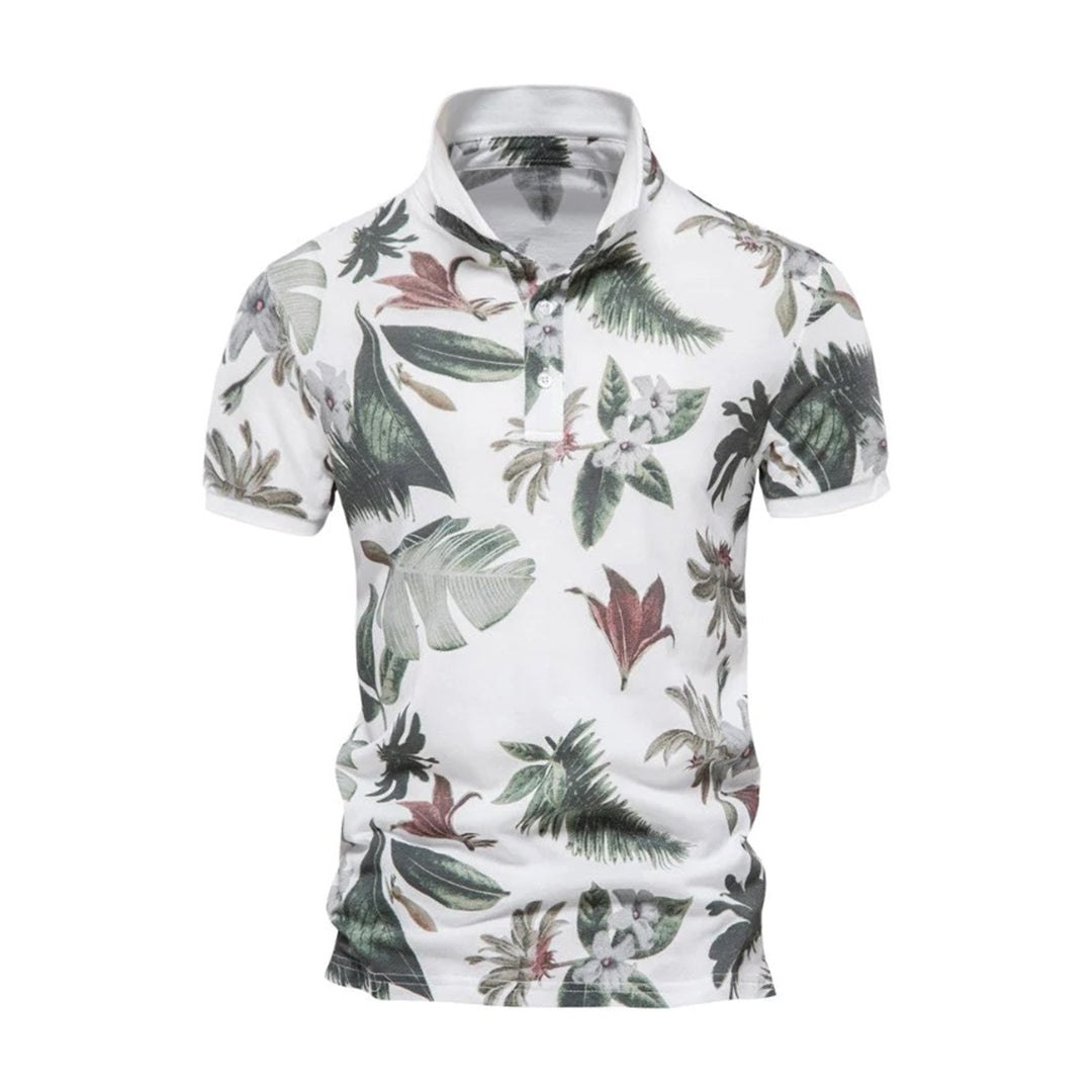 Men’s tropical summer shirt with breathable fabric and vibrant tropical print, perfect for hot weather and casual summer outings.






