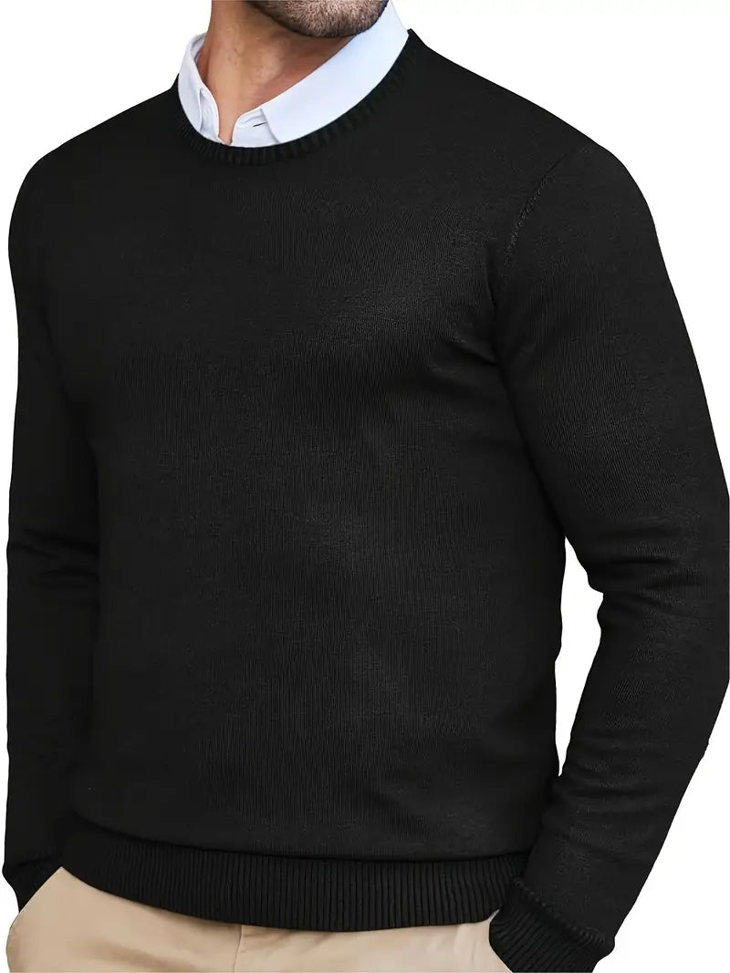 Men's warm and casual autumn sweater with soft, breathable fabric and a versatile design, ideal for autumn days.