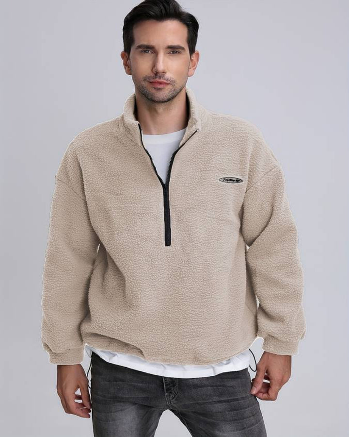 Men's warm fleece autumn sweater with a soft, insulating design, perfect for chilly days.







