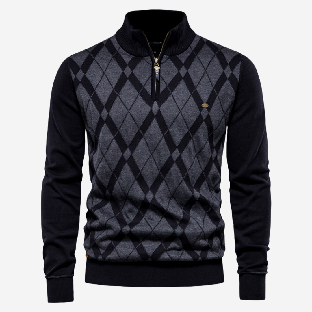 Men's warm stylish sweater for autumn, perfect for layering and staying cozy.







