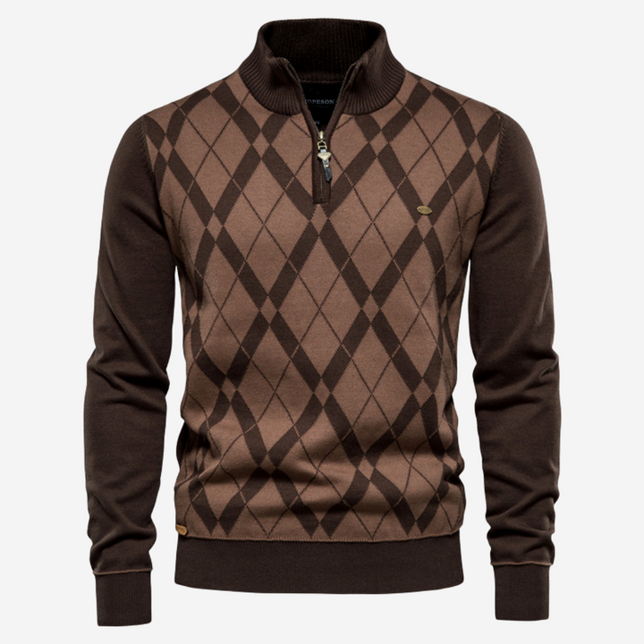 Men's warm stylish sweater for autumn, perfect for layering and staying cozy.







