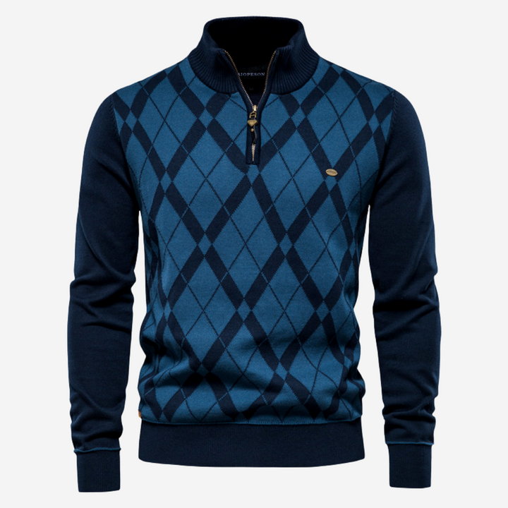 Men's warm stylish sweater for autumn, perfect for layering and staying cozy.







