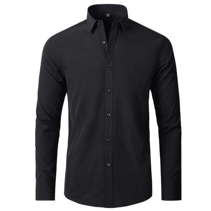 Wrinkle-free formal shirt for men, providing a polished and comfortable look throughout the day.