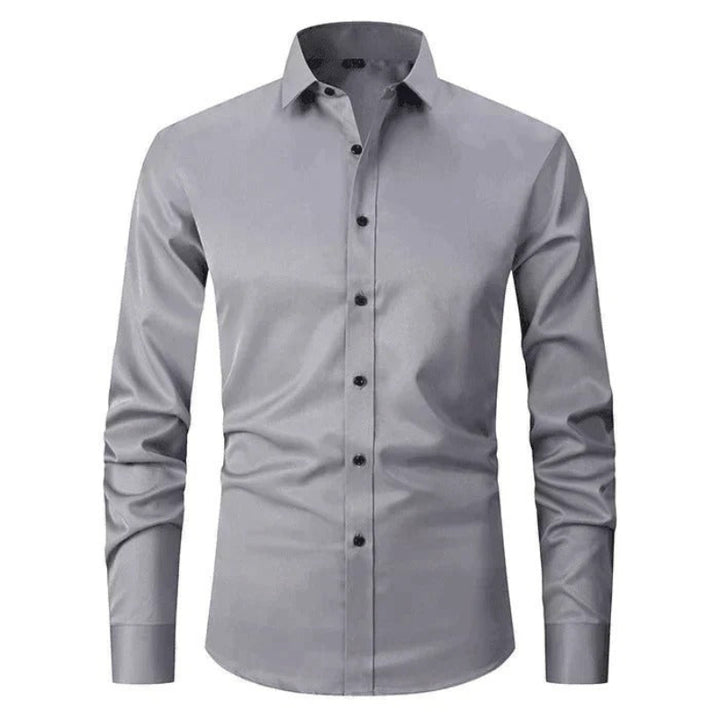 Wrinkle-free formal shirt for men, providing a polished and comfortable look throughout the day.