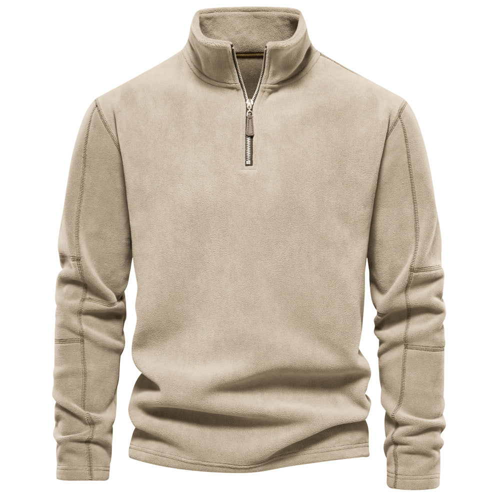 Sleek and warm minimalist men's sweater, perfect for layering and autumn comfort.