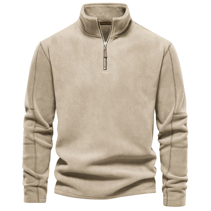 Sleek and warm minimalist men's sweater, perfect for layering and autumn comfort.