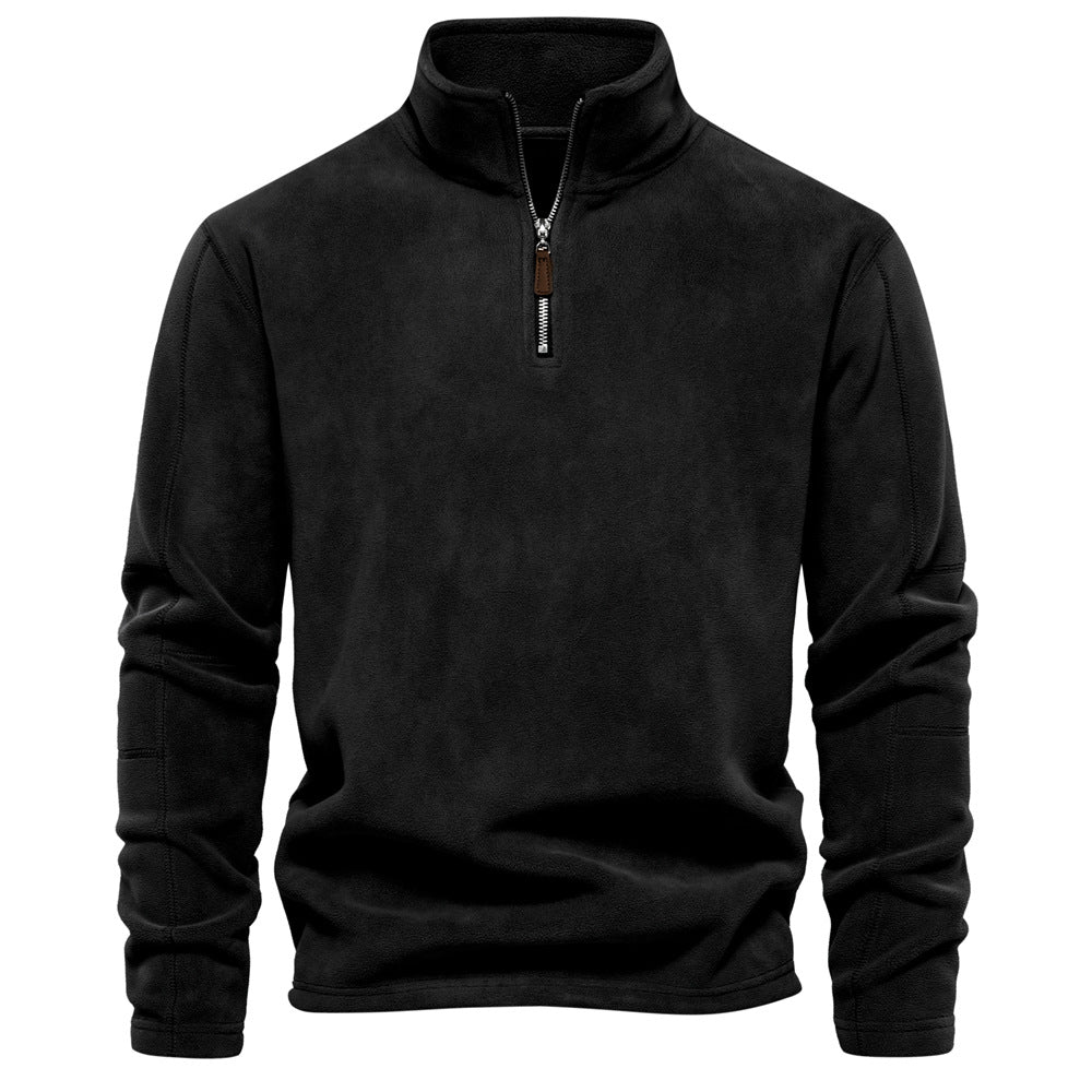 Sleek and warm minimalist men's sweater, perfect for layering and autumn comfort.