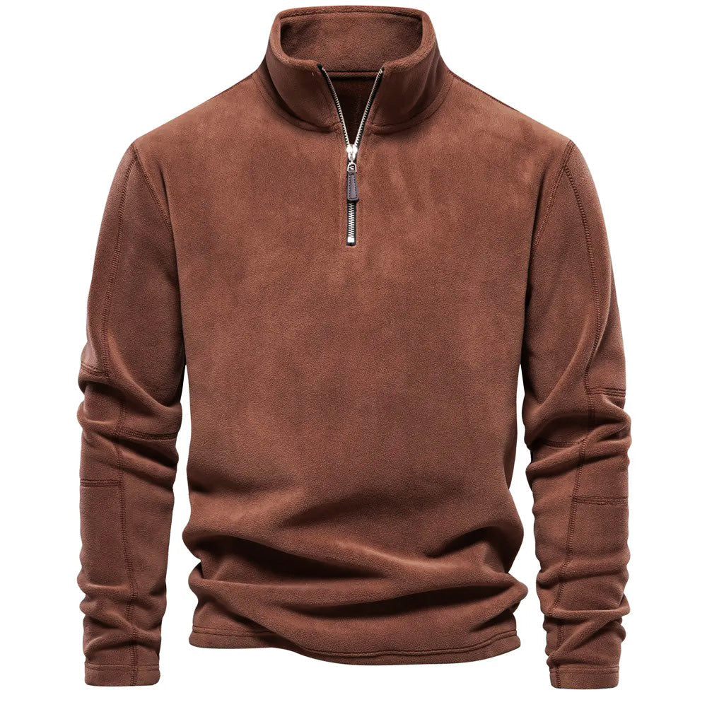 Sleek and warm minimalist men's sweater, perfect for layering and autumn comfort.