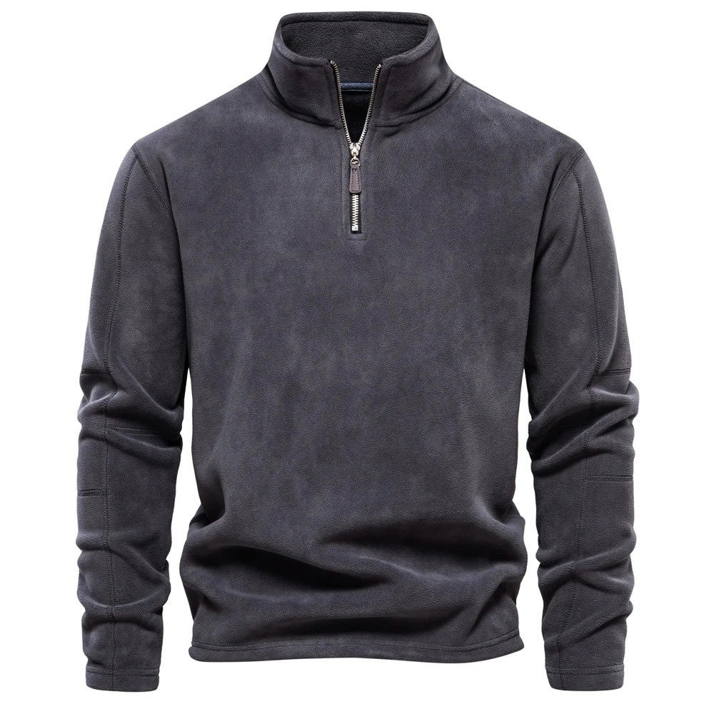 Sleek and warm minimalist men's sweater, perfect for layering and autumn comfort.