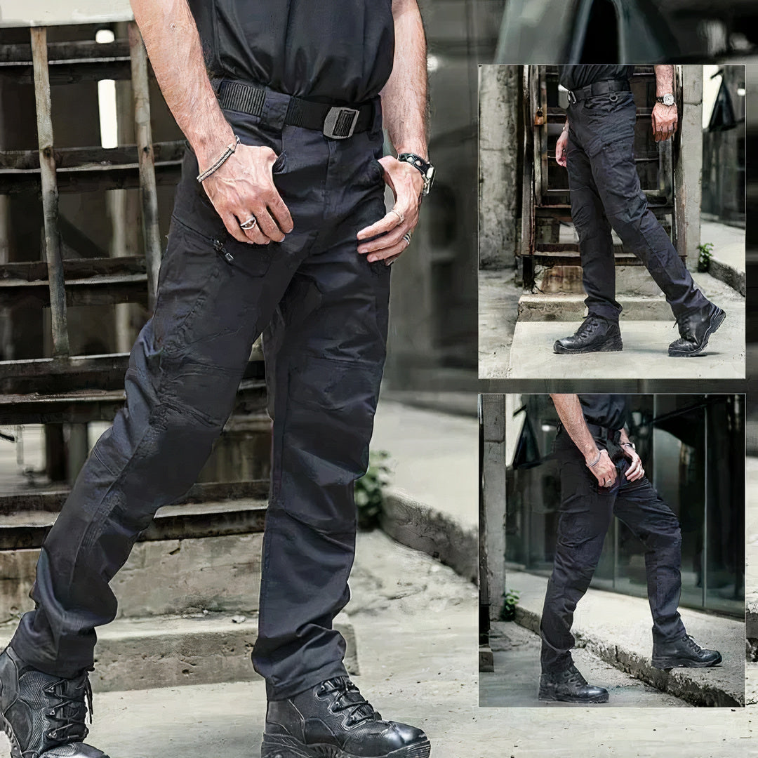 Waterproof cargo pants with multiple pockets, breathable fabric, and durable construction for outdoor adventures and summer days.