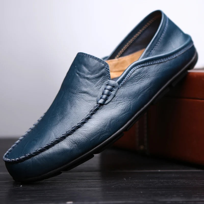 Premium classic loafers for men with breathable design, slip-on convenience, and timeless style, ideal for summer days.