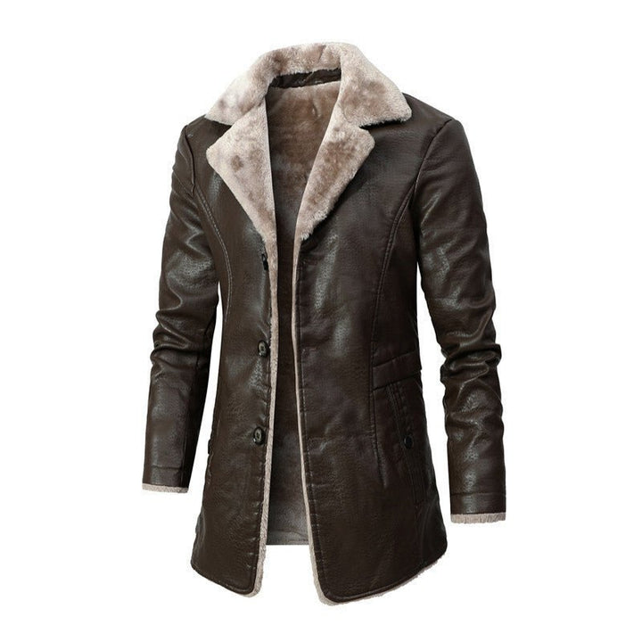 Premium leather autumn jacket with a sleek design and high-quality craftsmanship for a stylish fall look.