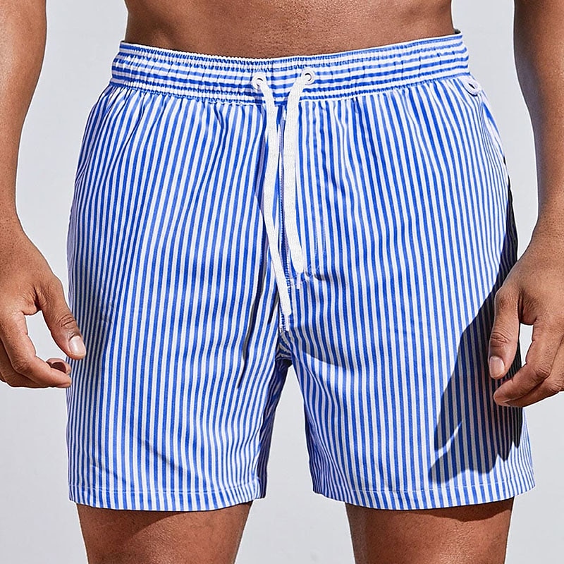  Soft men's swimming trunks with quick-drying fabric, lightweight comfort, and a secure fit, ideal for summer days at the beach or pool.






