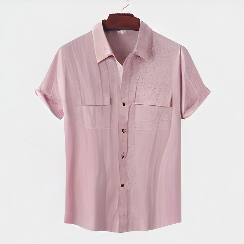 Sophisticated summer shirt for men with breathable fabric and modern tailoring, perfect for staying stylish and comfortable on warm days.