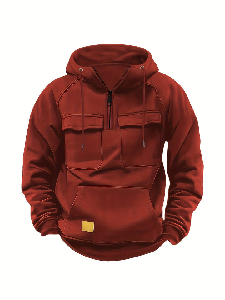 Sporty and comfortable men's hoodie, perfect for an active and casual autumn look.