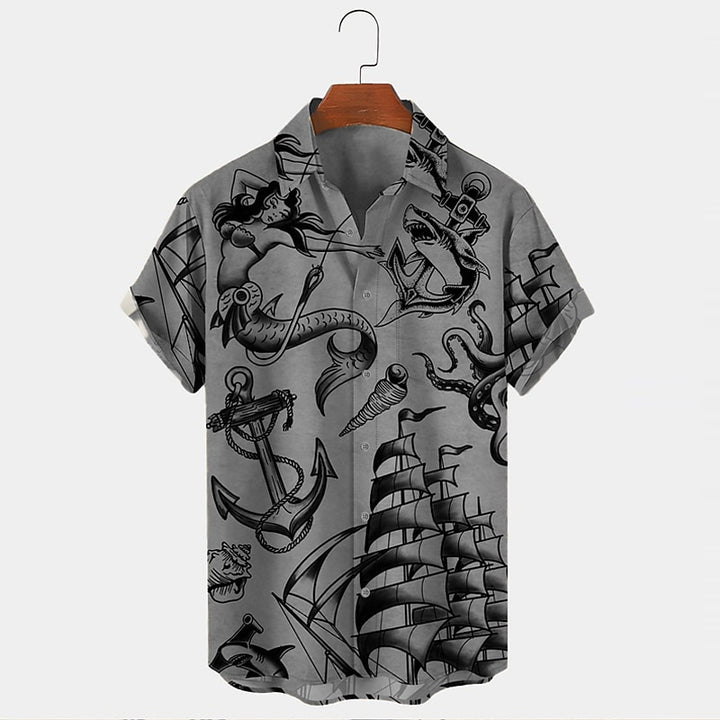 Stylish beach shirt for men, perfect for sunny days and beachside relaxation.






