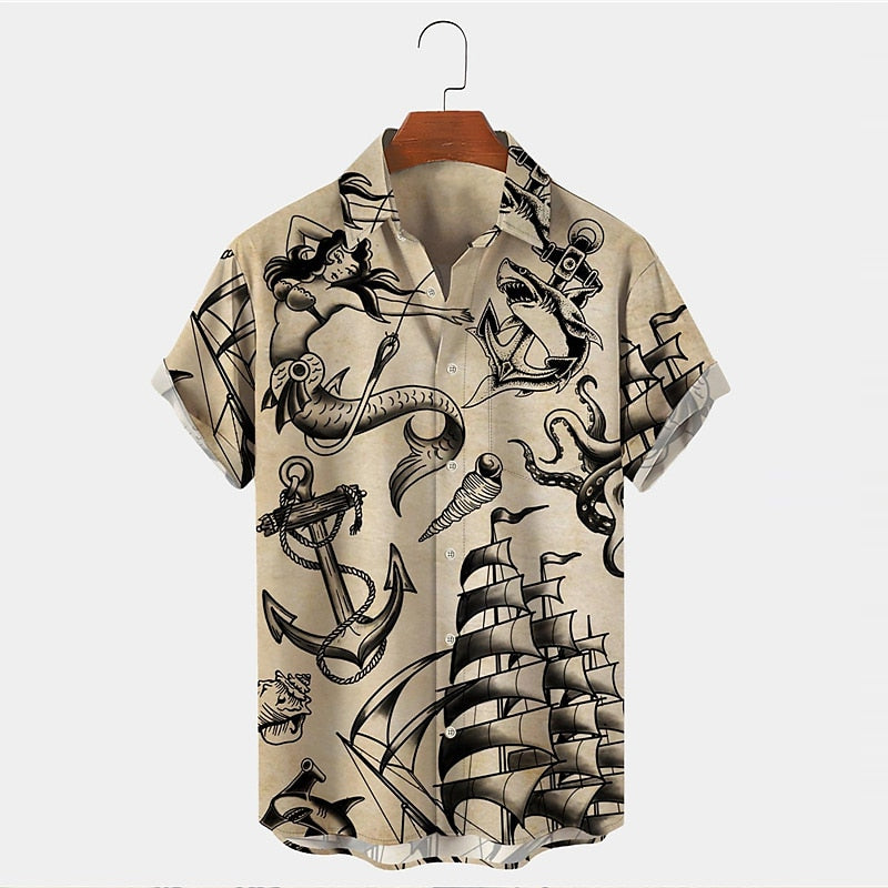 Stylish beach shirt for men, perfect for sunny days and beachside relaxation.






