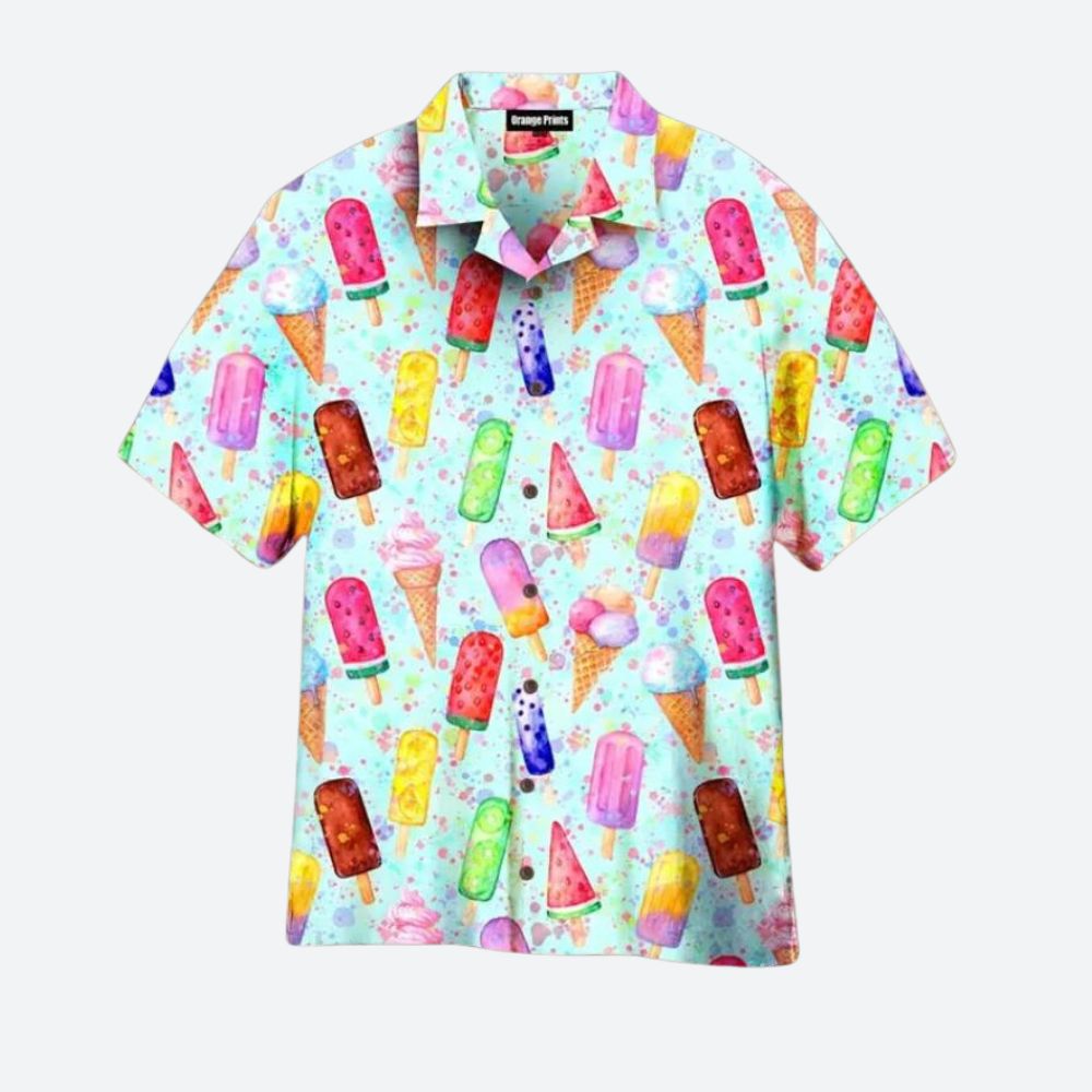 Stylish ice cream shirt for summer with a lightweight, breathable design, ideal for fun and comfortable summer days.