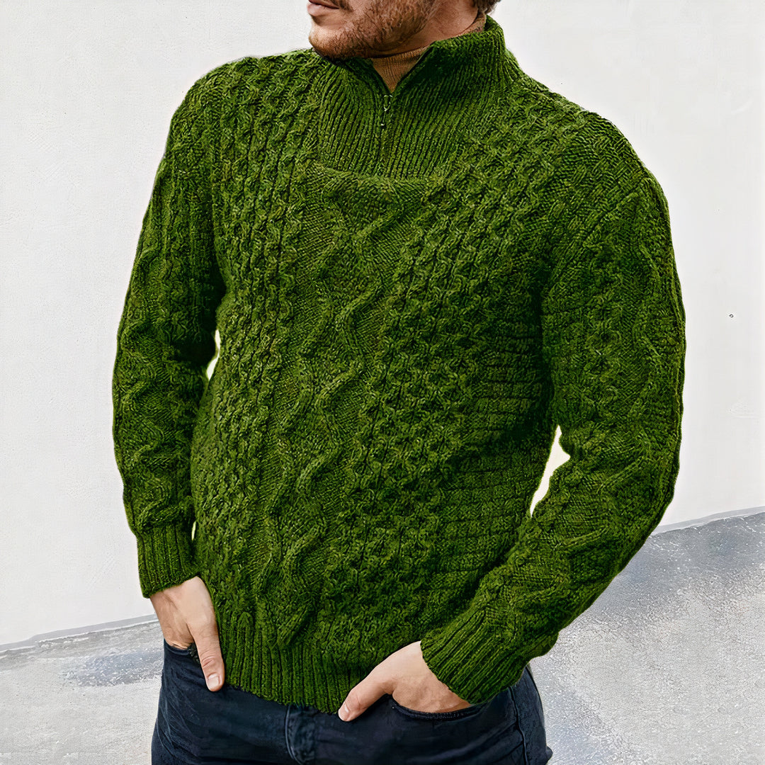 Stylish knitted turtleneck sweater for autumn, offering warmth, comfort, and timeless elegance.







