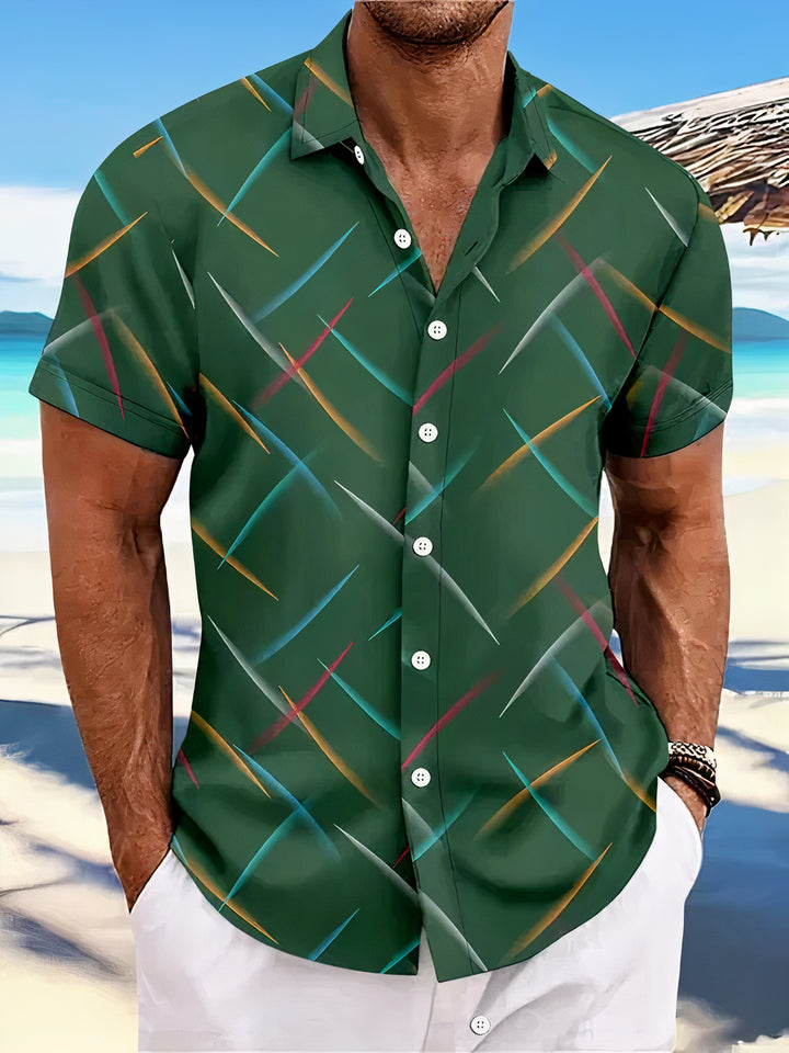 Classic summer polo shirt for men, offering comfort and style on warm days.






