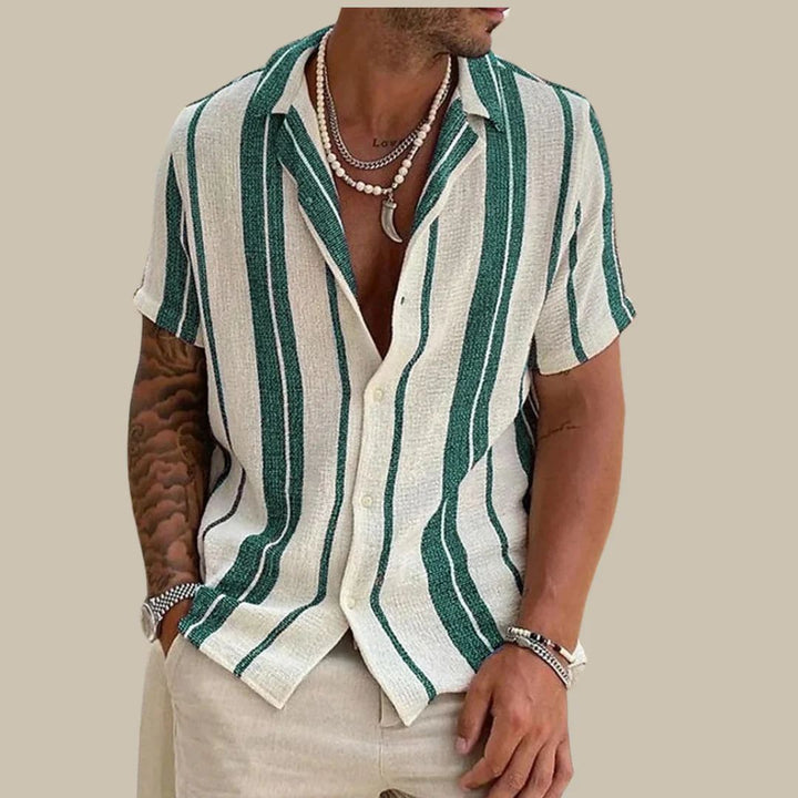 Trendy beach shirt designed for comfort and style, perfect for summer days.






