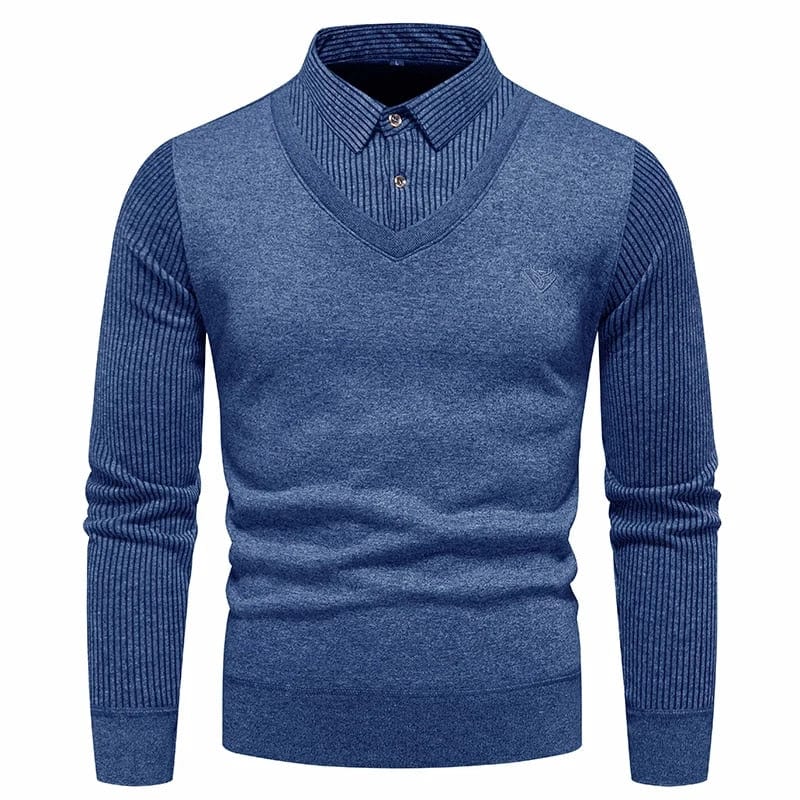 Warm and cozy men's autumn sweater, perfect for layering on chilly fall days.