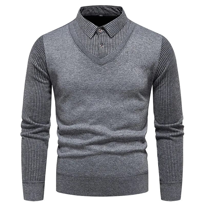 Warm and cozy men's autumn sweater, perfect for layering on chilly fall days.