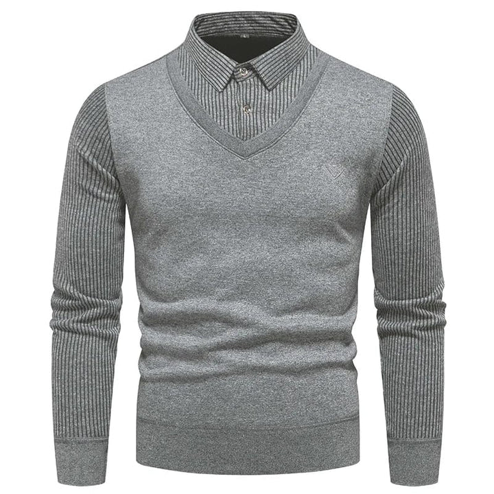 Warm and cozy men's autumn sweater, perfect for layering on chilly fall days.