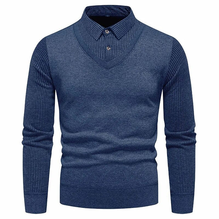 Warm and cozy men's autumn sweater, perfect for layering on chilly fall days.