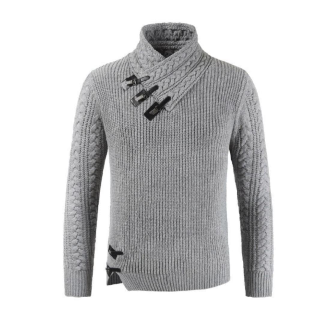 Warm knitted turtleneck men's sweater with a soft and cozy feel, perfect for autumn days.







