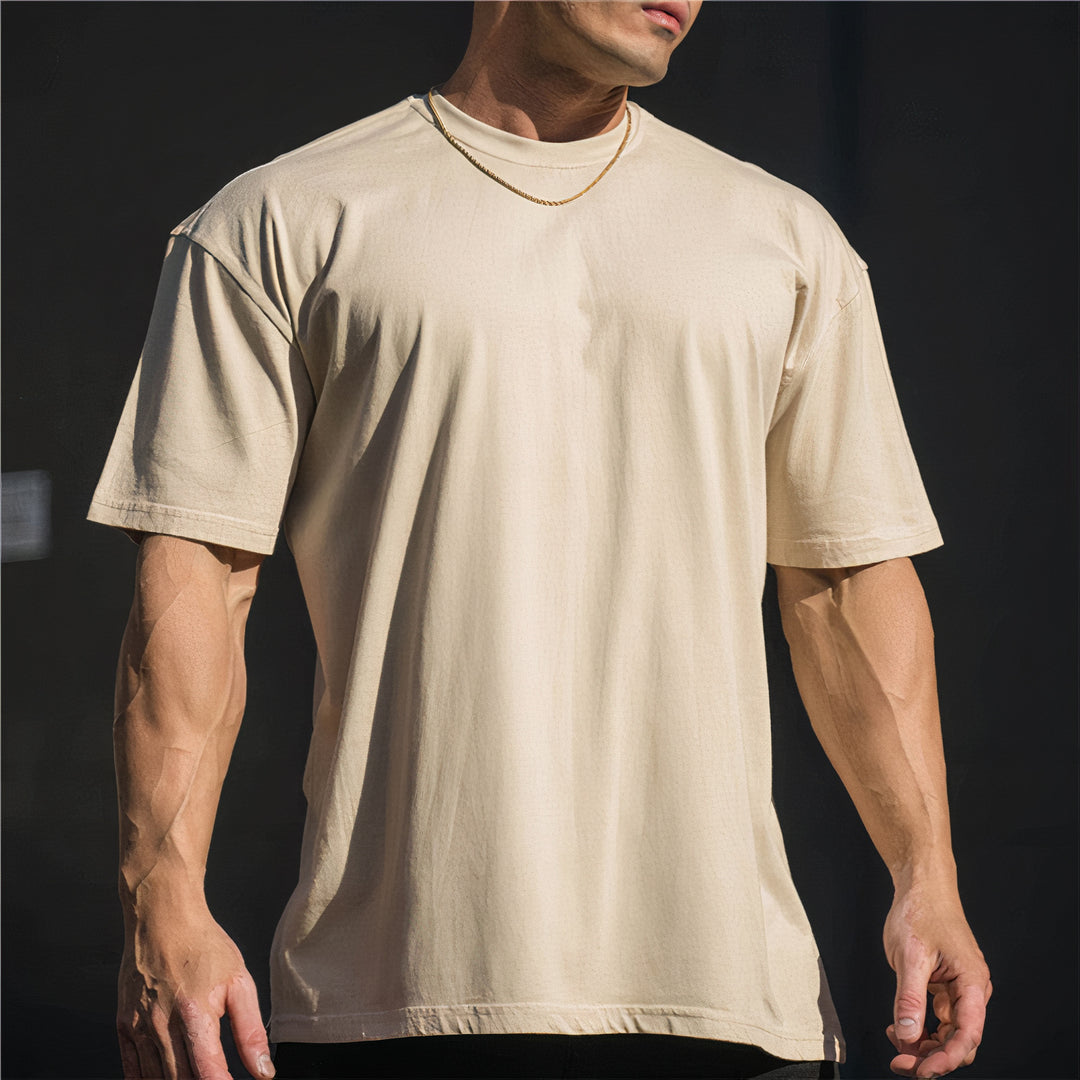 Workout t-shirts for men with moisture-wicking, breathable fabric, and lightweight design, perfect for summer fitness and active lifestyles.






