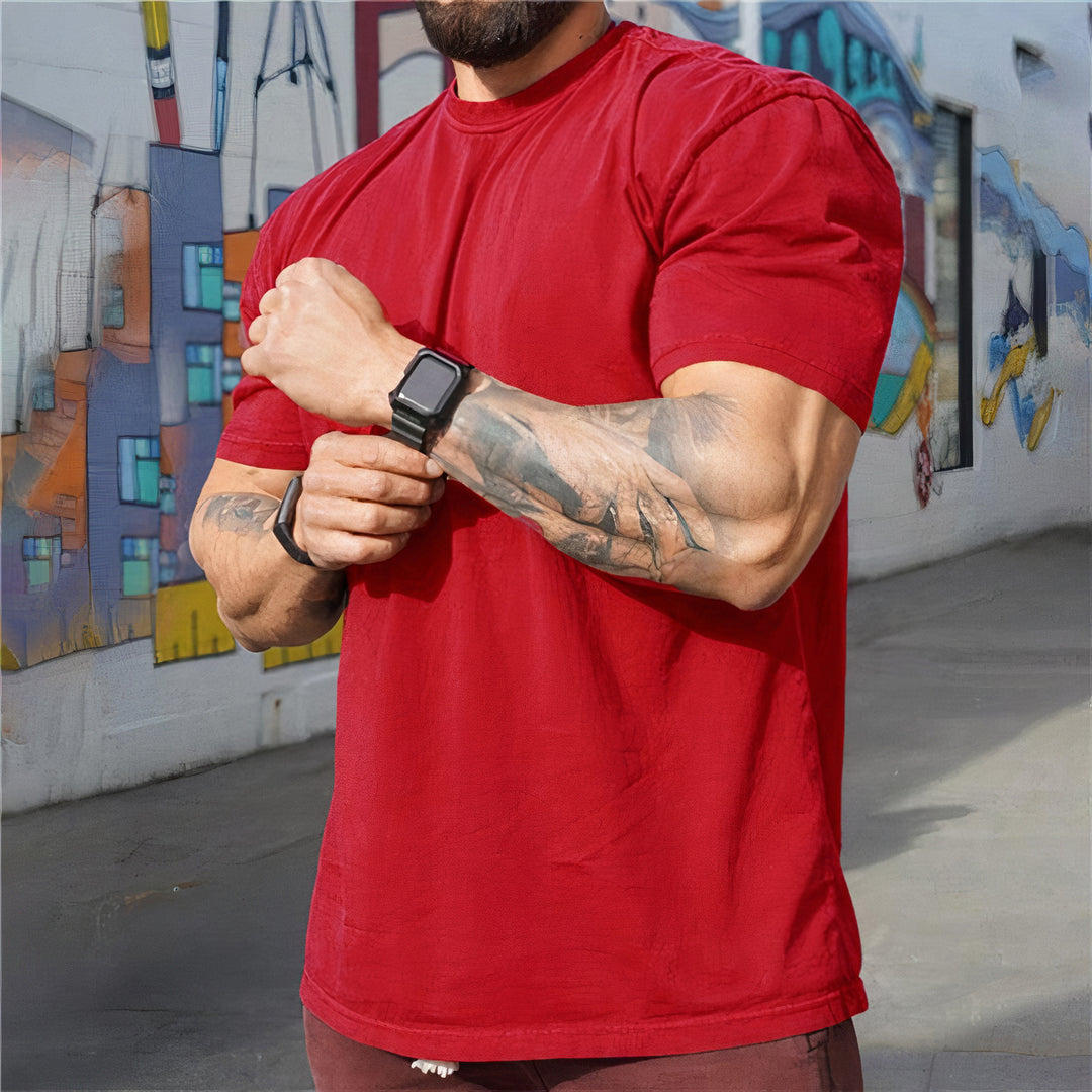 Workout t-shirts for men with moisture-wicking, breathable fabric, and lightweight design, perfect for summer fitness and active lifestyles.






